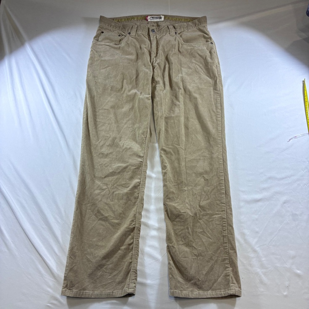 Mountain Khakis Classic Fit Corduroy Pants Mens 38x32 Tan Straight Leg Outdoor